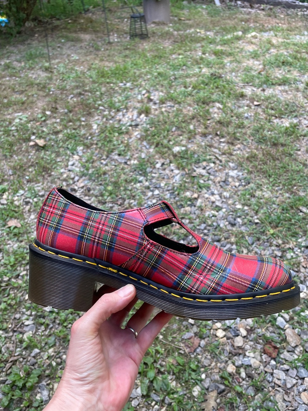 Dr Martens Sofia Plaid Mary Jane Shoes Size 10 - Picture 2 of 15